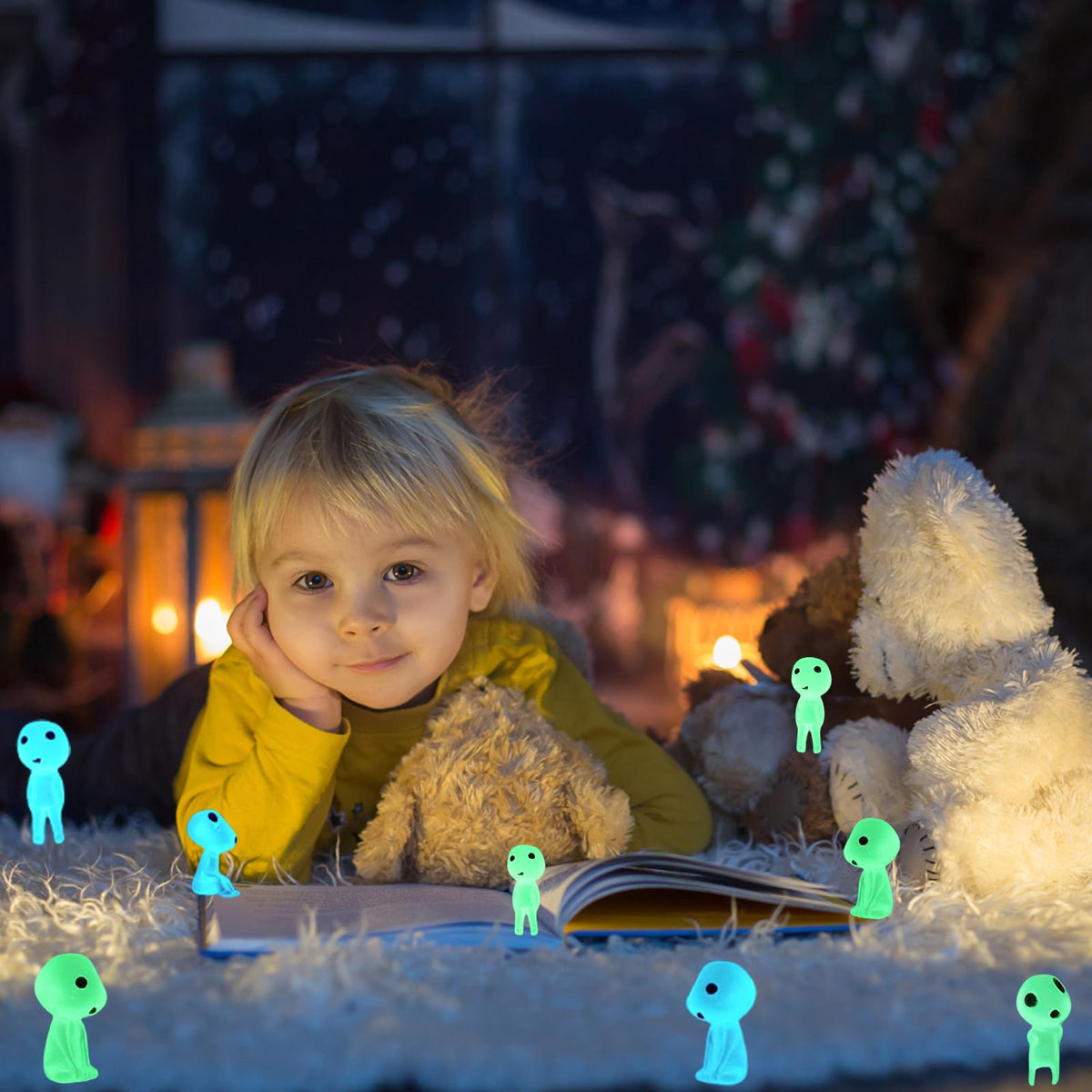 JXITON mini ghost green glow for dollhouses or terrariums