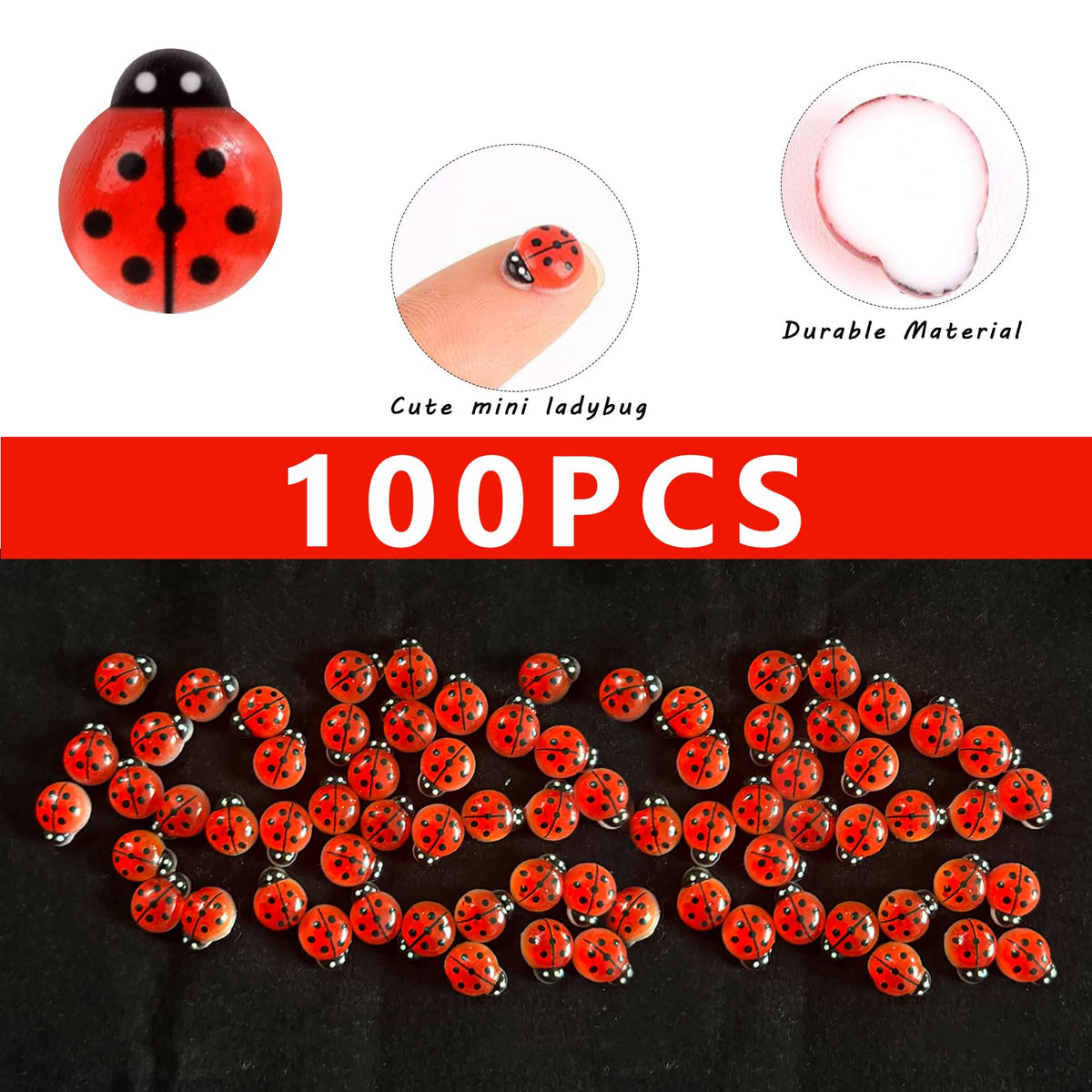 JXITON resin ladybugs add tiny, delightful touches to garden paths and plant pots.