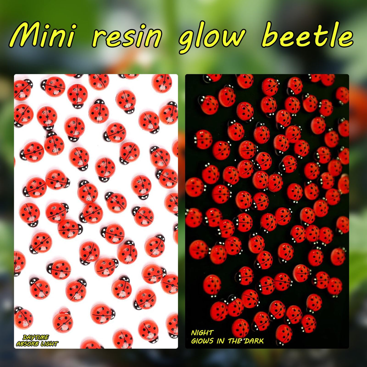 JXITON miniature resin ladybugs are perfect for dollhouses and micro landscape accents.