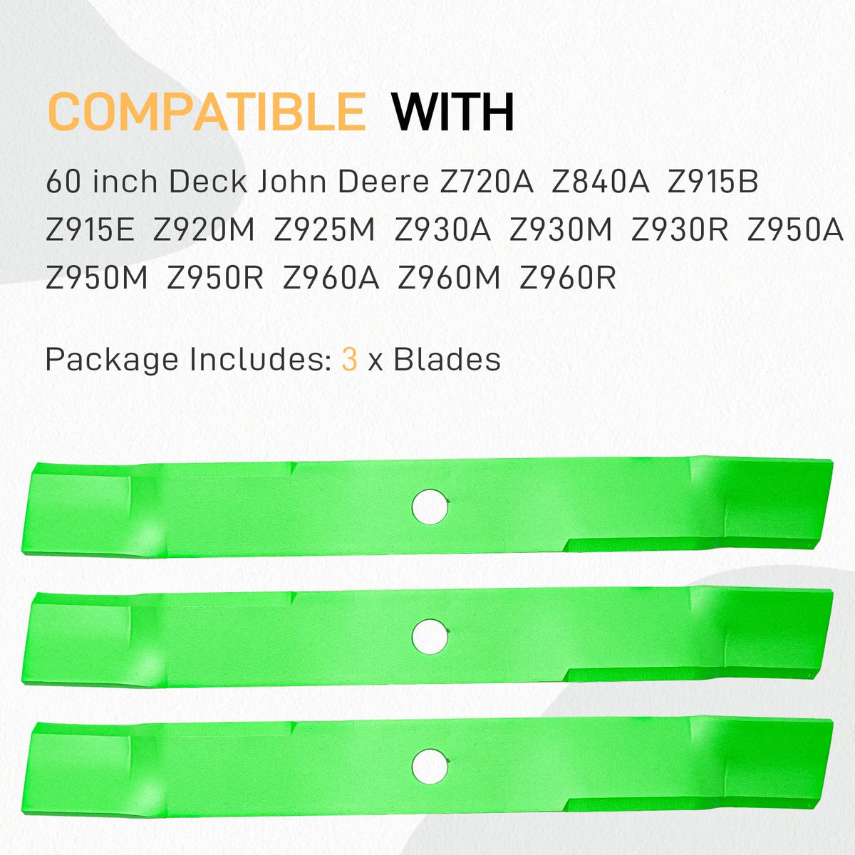JXJKCZ 60-inch blades center hole 7/8 inch ensures secure mounting.