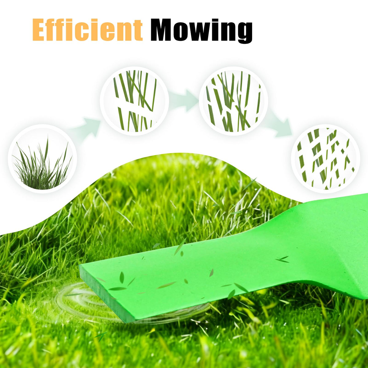 JXJKCZ 60-inch blades crafted from durable material for long-lasting cutting performance.