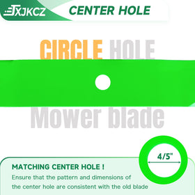 JXJKCZ blade edge close-up highlights precise cut for cleaner lawn lines.