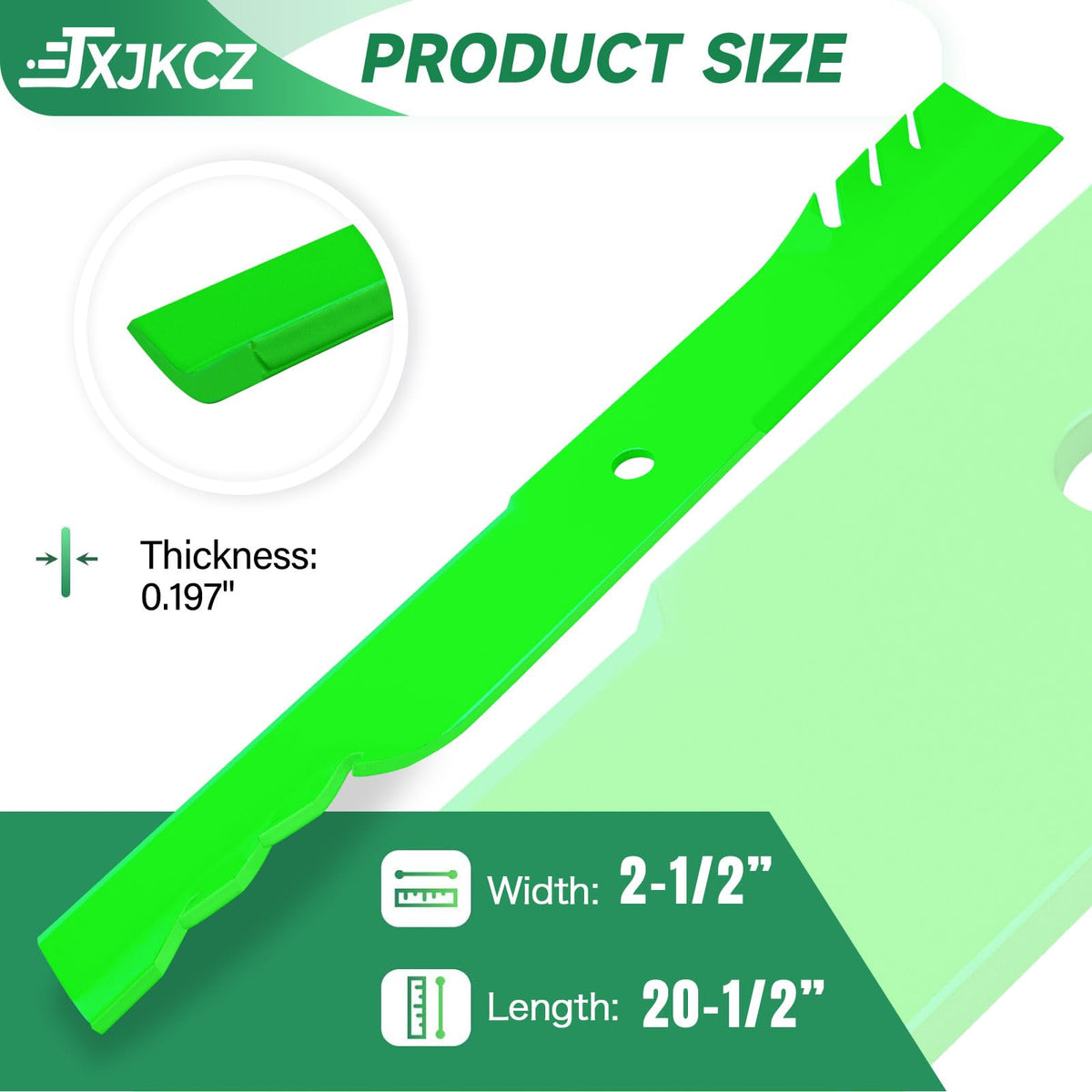 JXJKCZ identical serrated blades for Hustler Super Z, to help mulch cleanly