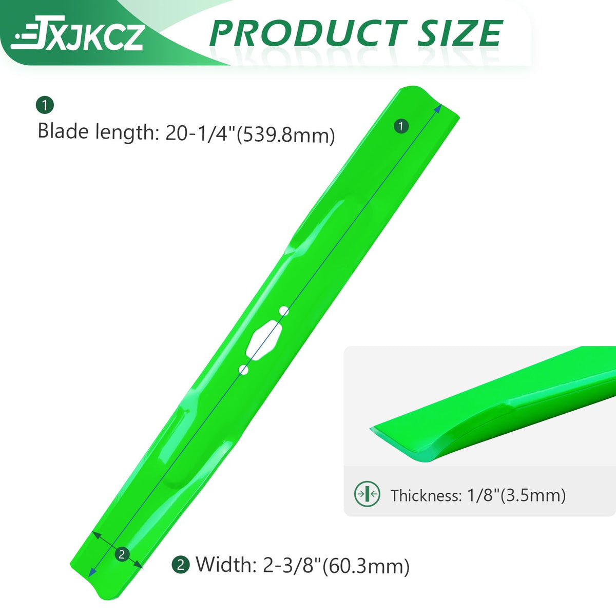 JXJKCZ two-pack blades shown from the front highlighting durable build