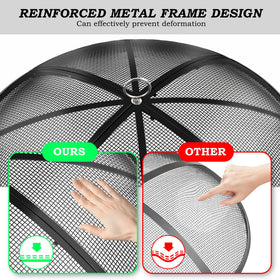 JXLXYY fire pit screen rust-resistant coating resists weather and heat exposure.