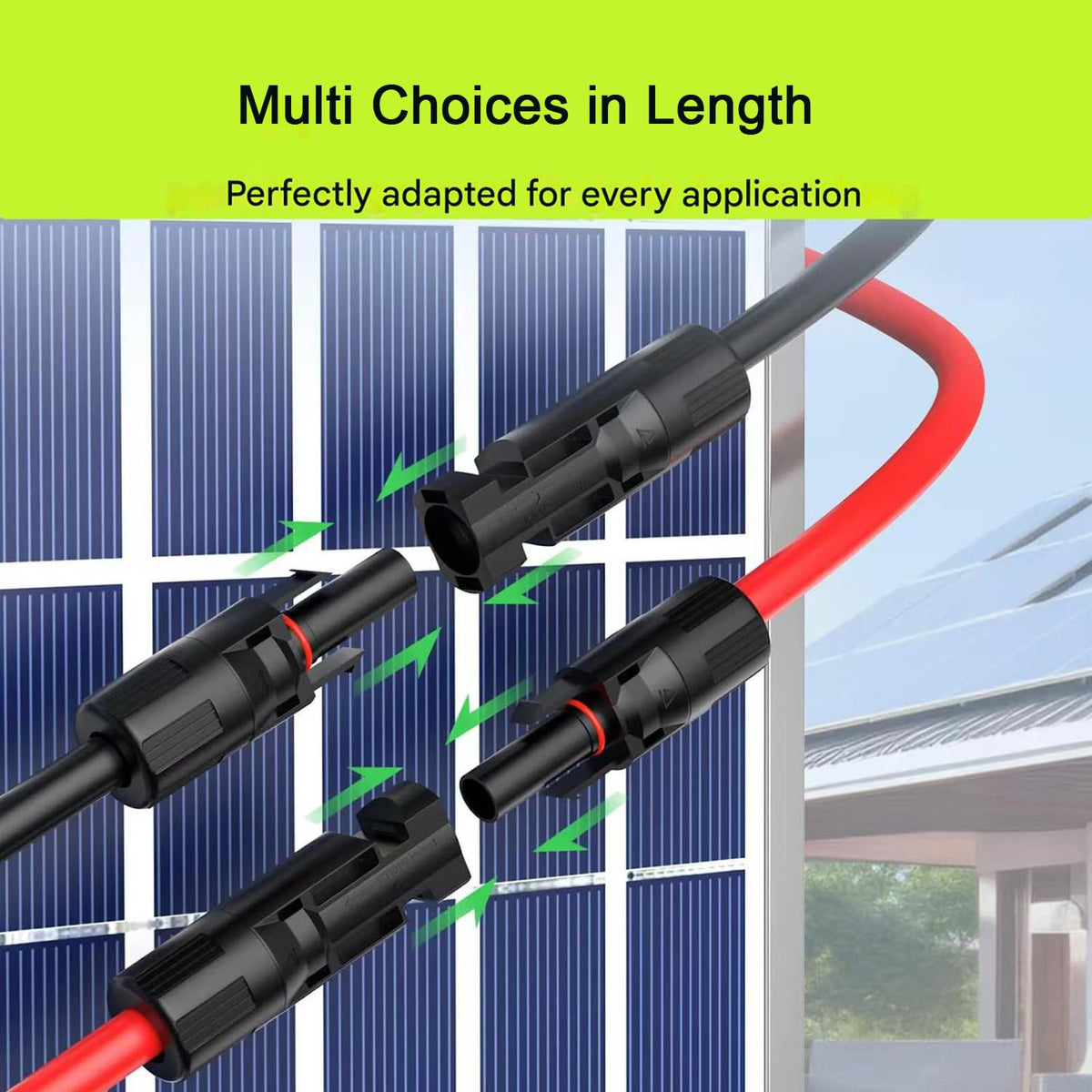 JXMXRPV outdoor solar extension cable enabling flexible panel placement under sun