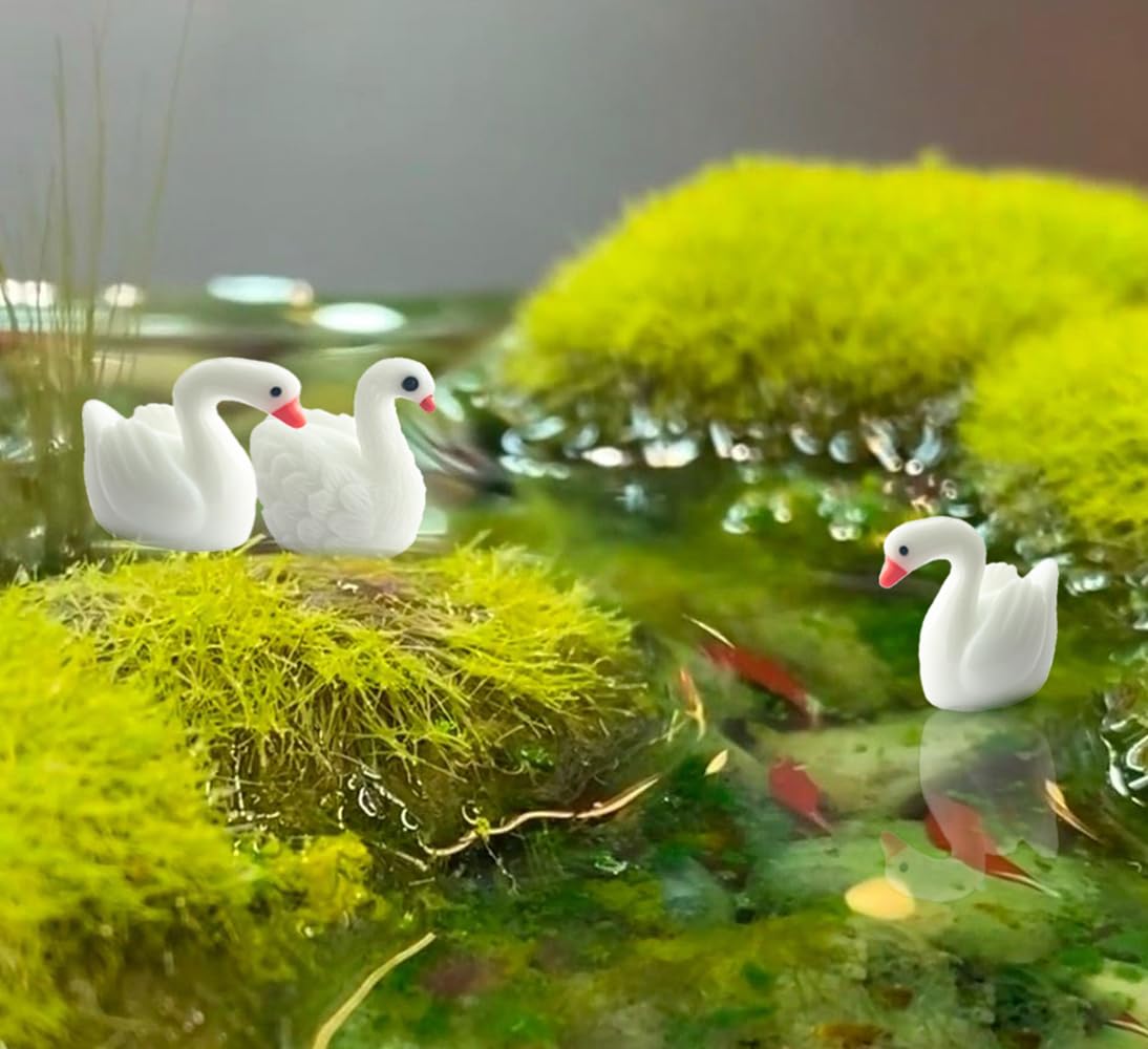 Jxpinet two-style swan set for whimsical garden scenes.