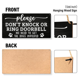 JXREQ dont-knock-doorbell-sign porch-ready front door decor