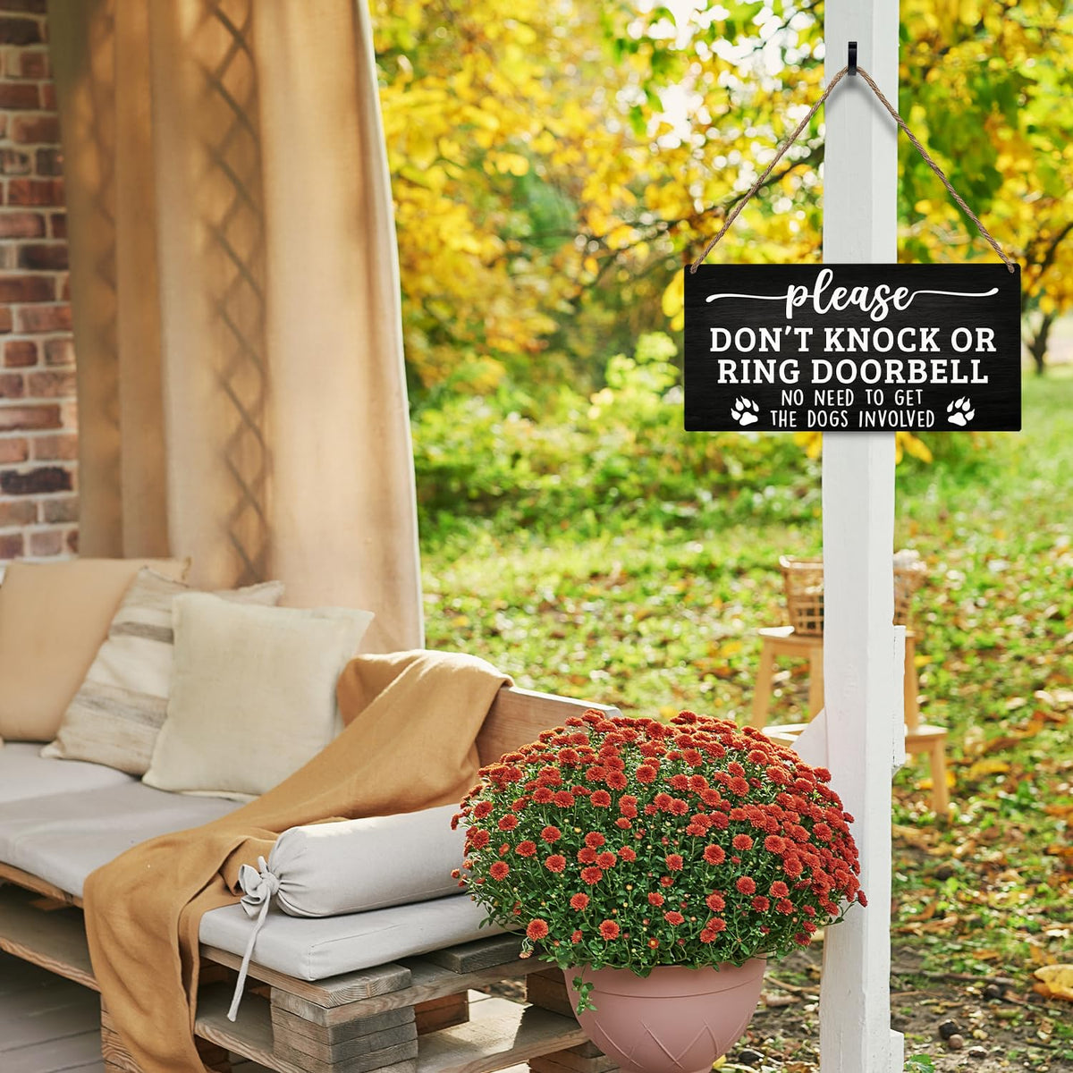 JXREQ dont-knock-doorbell-sign gift-ready decor for homes