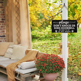 JXREQ dont-knock-doorbell-sign gift-ready decor for homes