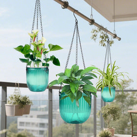 JxyHauteresce hanging planters suitable for indoor and outdoor spaces.