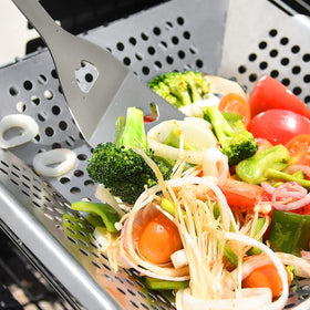 JY COOKMENT grill basket dishwasher-safe for easy cleanup