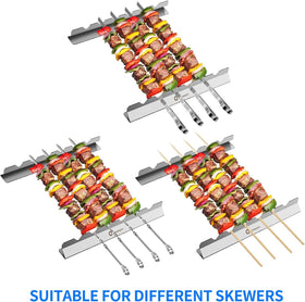 JY COOKMENT kabob rack dishwasher safe design simplifies cleanup after grilling.