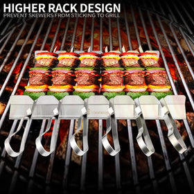 JY COOKMENT kabob rack packaging shows gift-ready option for BBQ lovers.