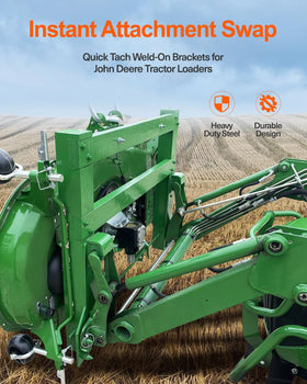 JY PERFORMANCE quick tach bracket bottom-pin compatibility for ag loaders supports sturdy welding.