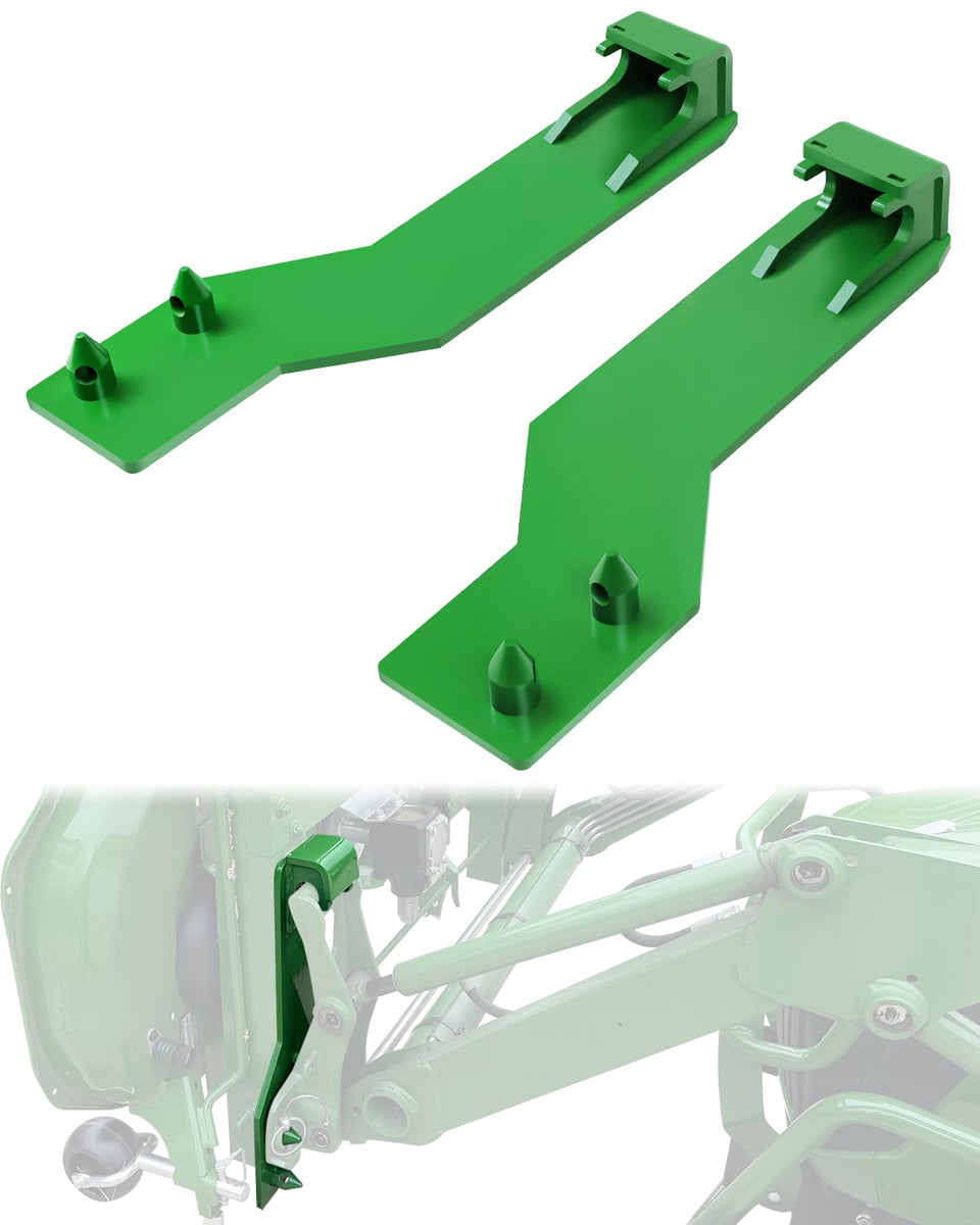 JY PERFORMANCE quick tach bracket top-pin fit for John Deere loaders enhances attachment security.