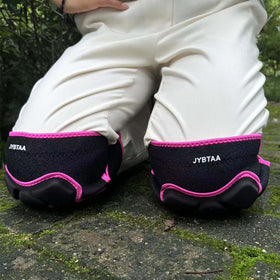 JYBTAA knee pads adjustable straps show easy fit and secure support.