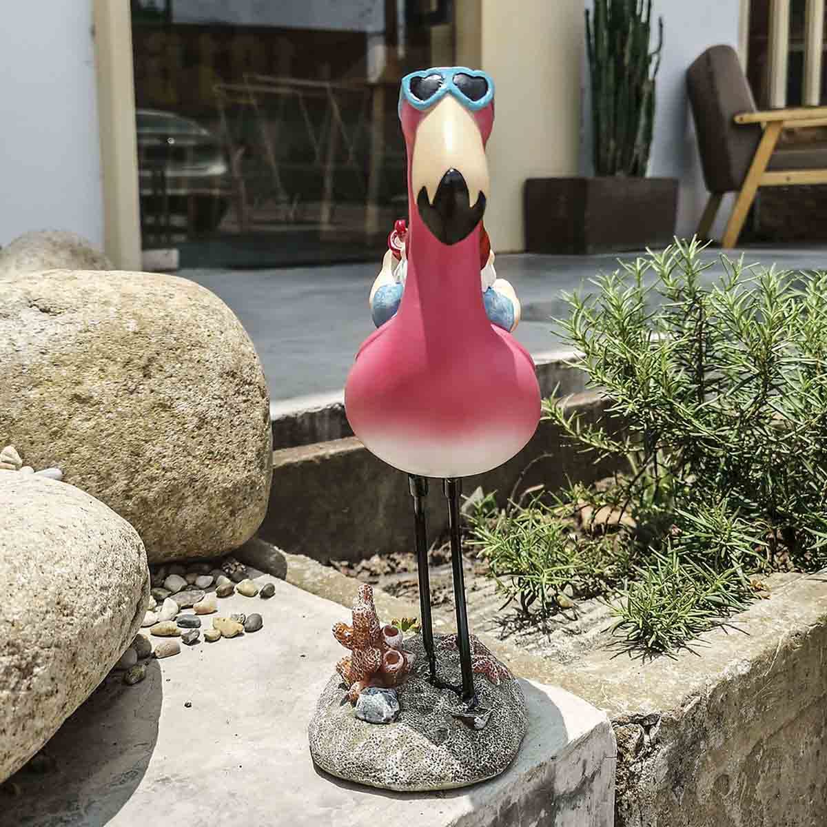 Jy.Cozy gnome beach day vibe figure enhances yard conversations