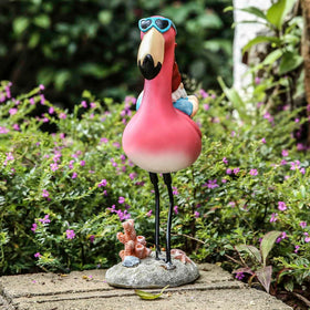 Jy.Cozy gnome flamingo mini sculpture for desks and shelves