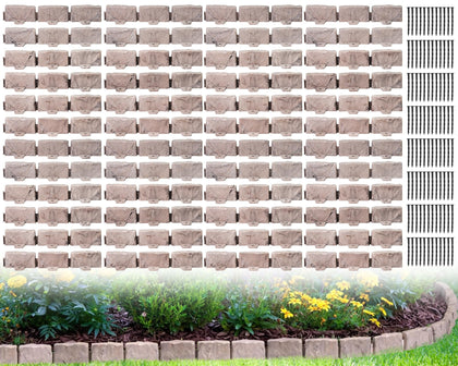 JYINCPED stone-look edging 68ft neat borders for flower beds