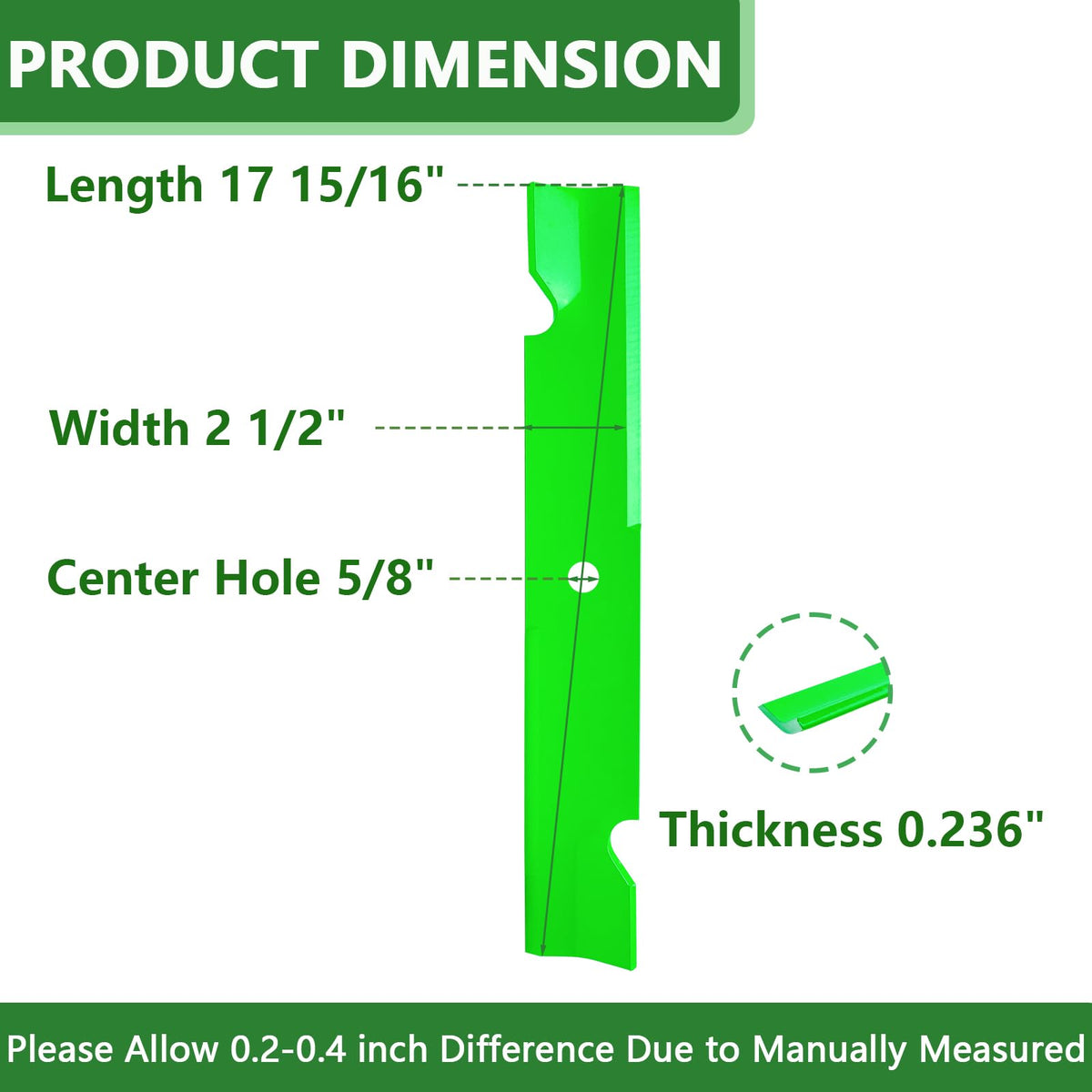 JYLEYJ three-pack blades with medium lift for cleaner, even cutting results.