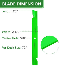JYLEYJ 5102227 blades compatible with Ferris, Husqvarna, and Bobcat equipment