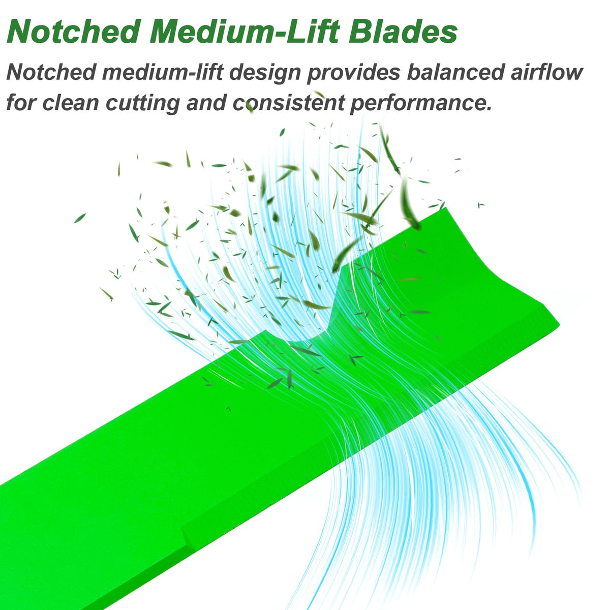 JYLEYJ blades are 2-1/2 inches wide for stable mowing