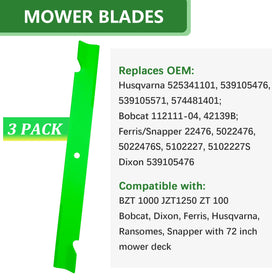 JYLEYJ blades measure 25 inches for precision on large decks