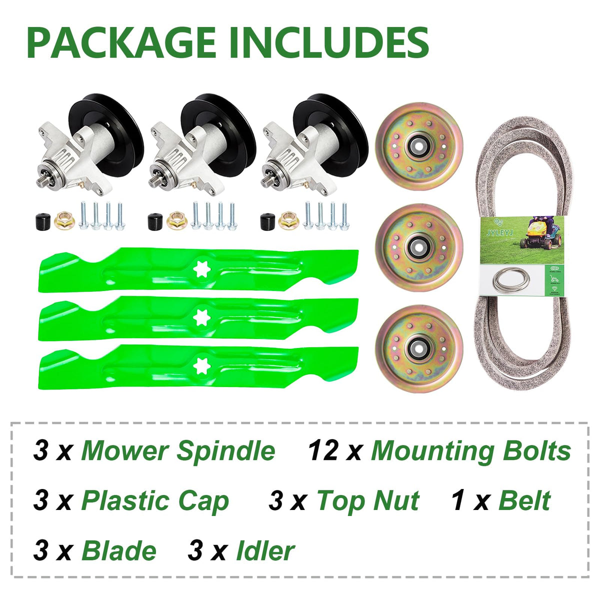 JYLEYJ deck kit in use on a lawn mower for refreshed deck performance