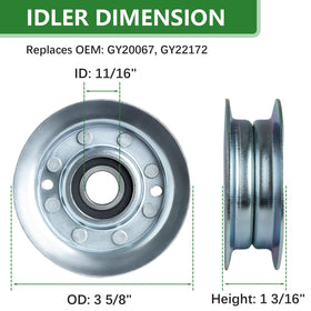 Second JYLEYJ pulley GX20367 promotes smooth belt movement.
