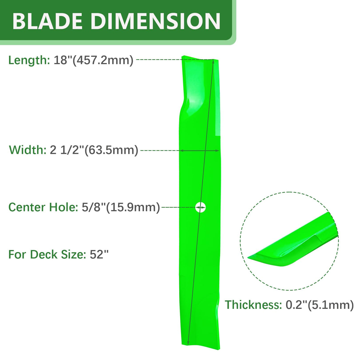 JYLEYJ Gravely Rapid XZ-compatible blades on a 52-inch deck
