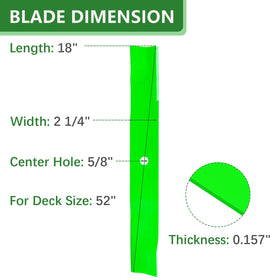 JYLEYJ Gravely 04771200 blades, precise fit for 52-inch decks.