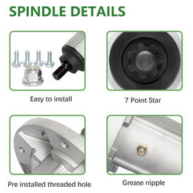 Close-up of the aluminum alloy spindle body, corrosion resistant.