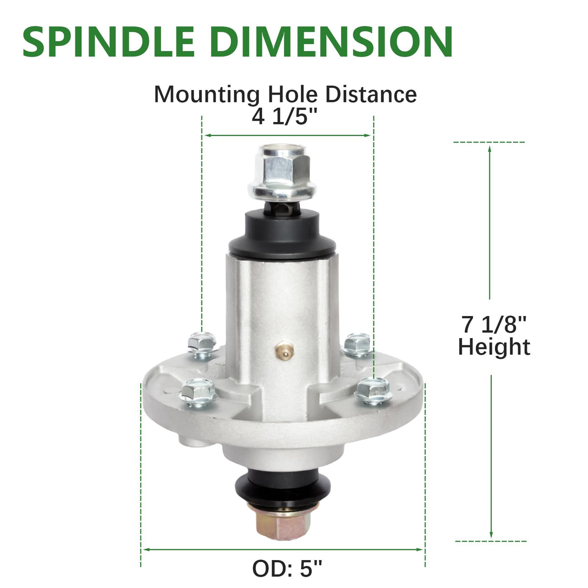 JYLEYJ GY21098 spindle assembly, side view, precise fit for compatible deck models.