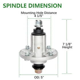 JYLEYJ GY21098 spindle assembly, side view, precise fit for compatible deck models.