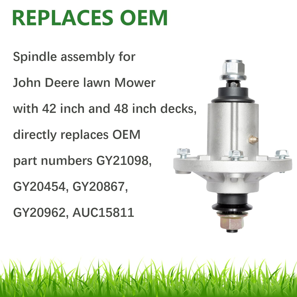 Contents of the JYLEYJ spindle kit include two spindles, eight bolts, and nuts.