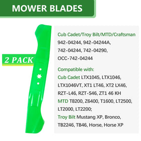 JYLEYJ high lift blades for Cub Cadet LTX1046 provide consistent lawn finish