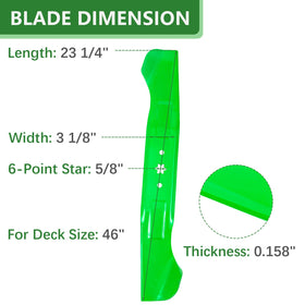 JYLEYJ high lift blades for Cub Cadet XT2-LX46 ensure efficient mowing