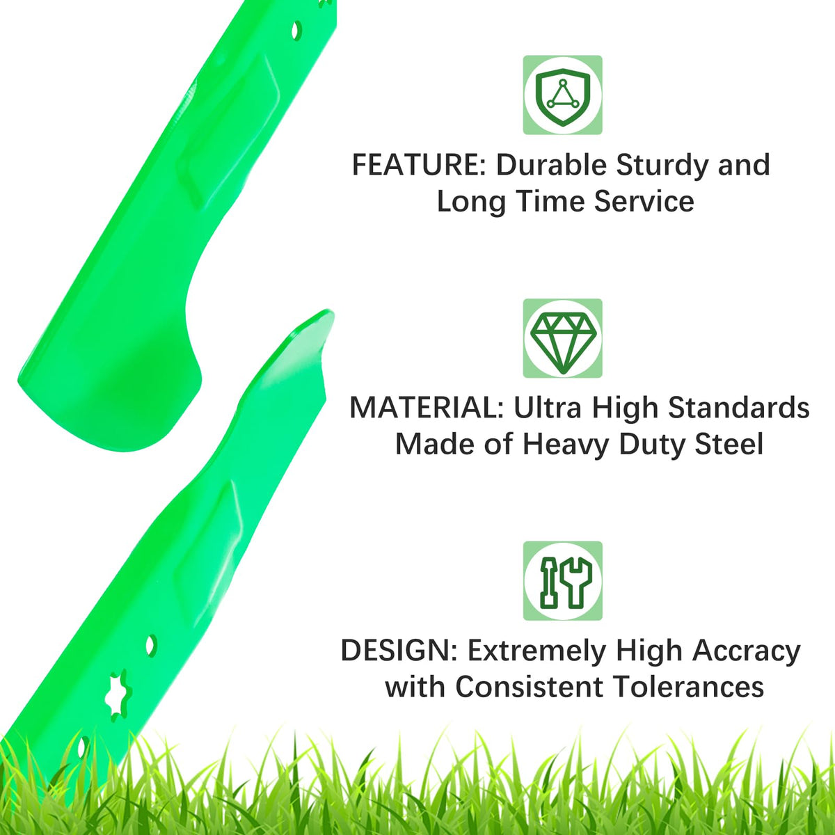 JYLEYJ high lift blades for Troy-Bilt Mustang XP improve lift and cut consistency