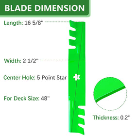 JYLEYJ 48-inch blades fit Husqvarna decks for efficient cutting