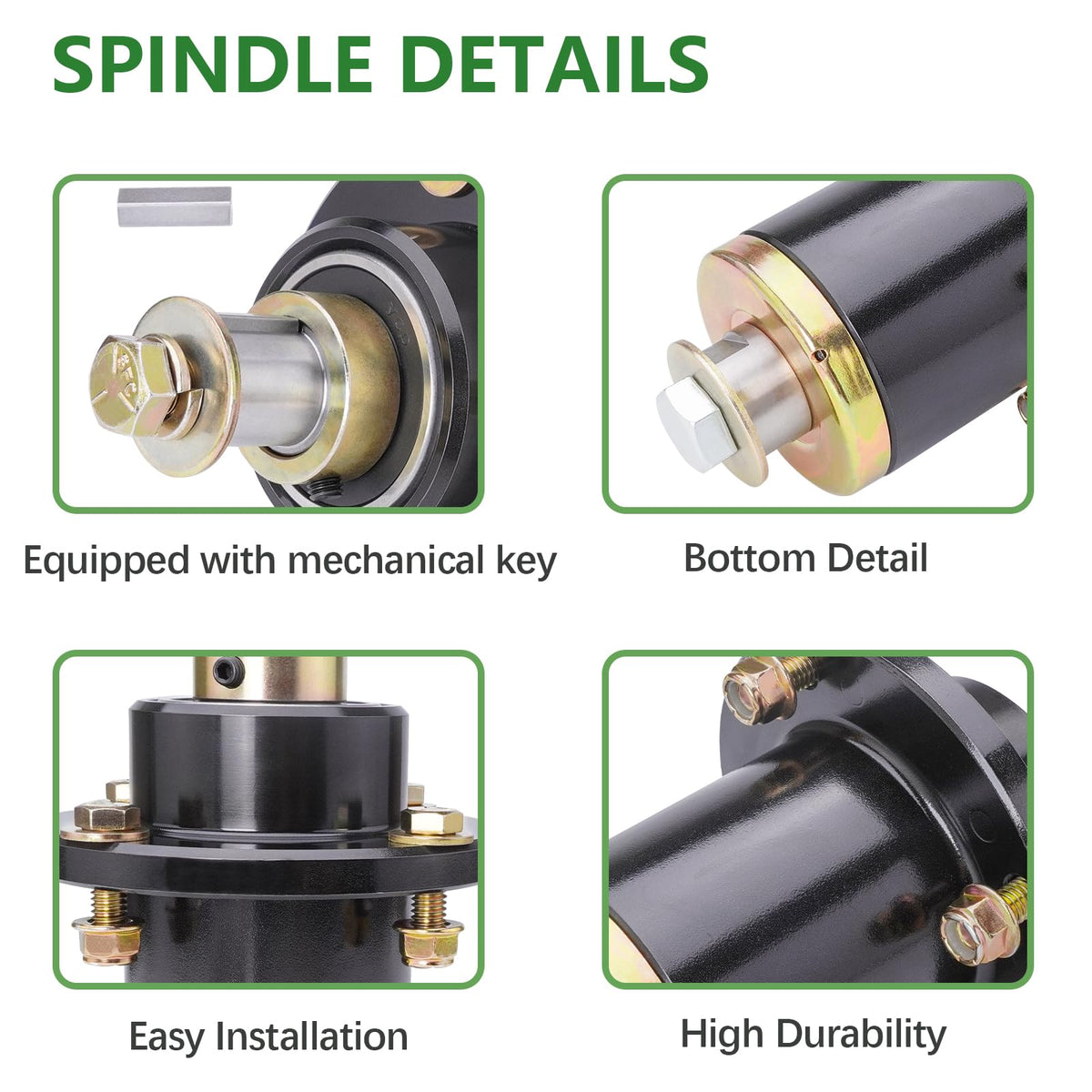 JYLEYJ Pup Maverick spindle-assembly supports 42–72 inch decks with durable construction.