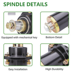 JYLEYJ Pup Maverick spindle-assembly supports 42–72 inch decks with durable construction.