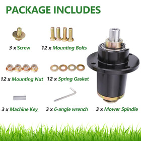 JYLEYJ 3-pack includes top nuts, caps, bolts, and pulleys for a complete install.