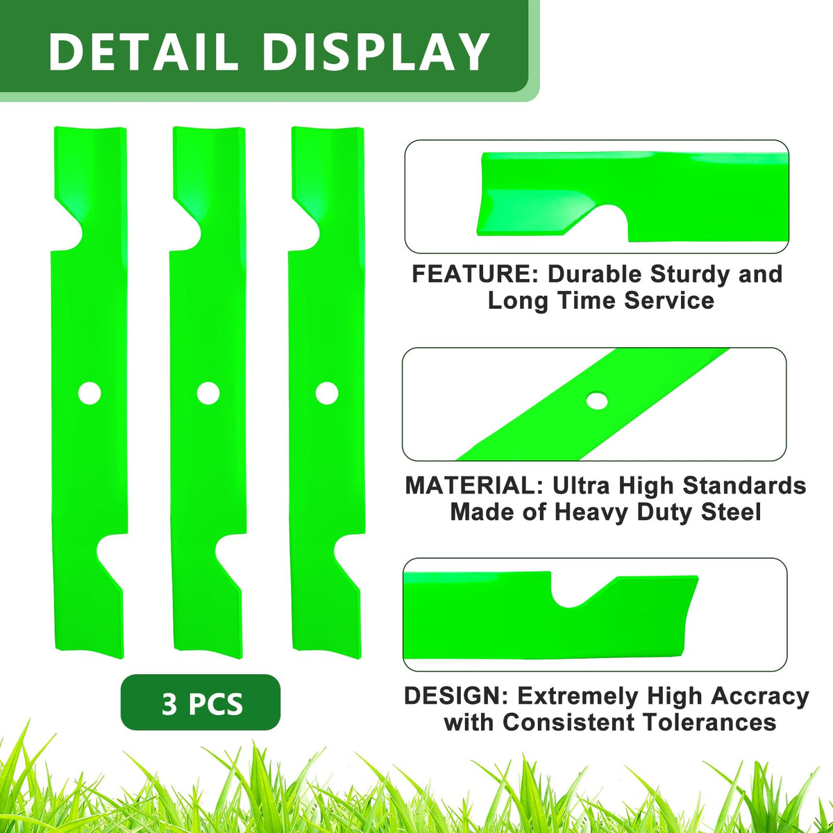 JYLEYJ 3-blade set designed for Time Cutter HD 48-deck installation.
