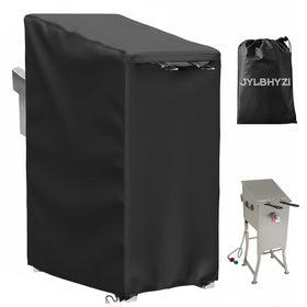 JYLBHYZI fryer cover front view protects Bayou Classic 4-gallon fryer from rain