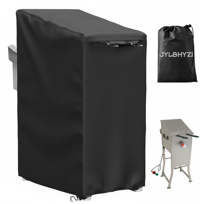JYLBHYZI fryer cover front view protects Bayou Classic 4-gallon fryer from rain