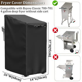 JYLBHYZI fryer cover side view shields the fryer from wind and dust during storage