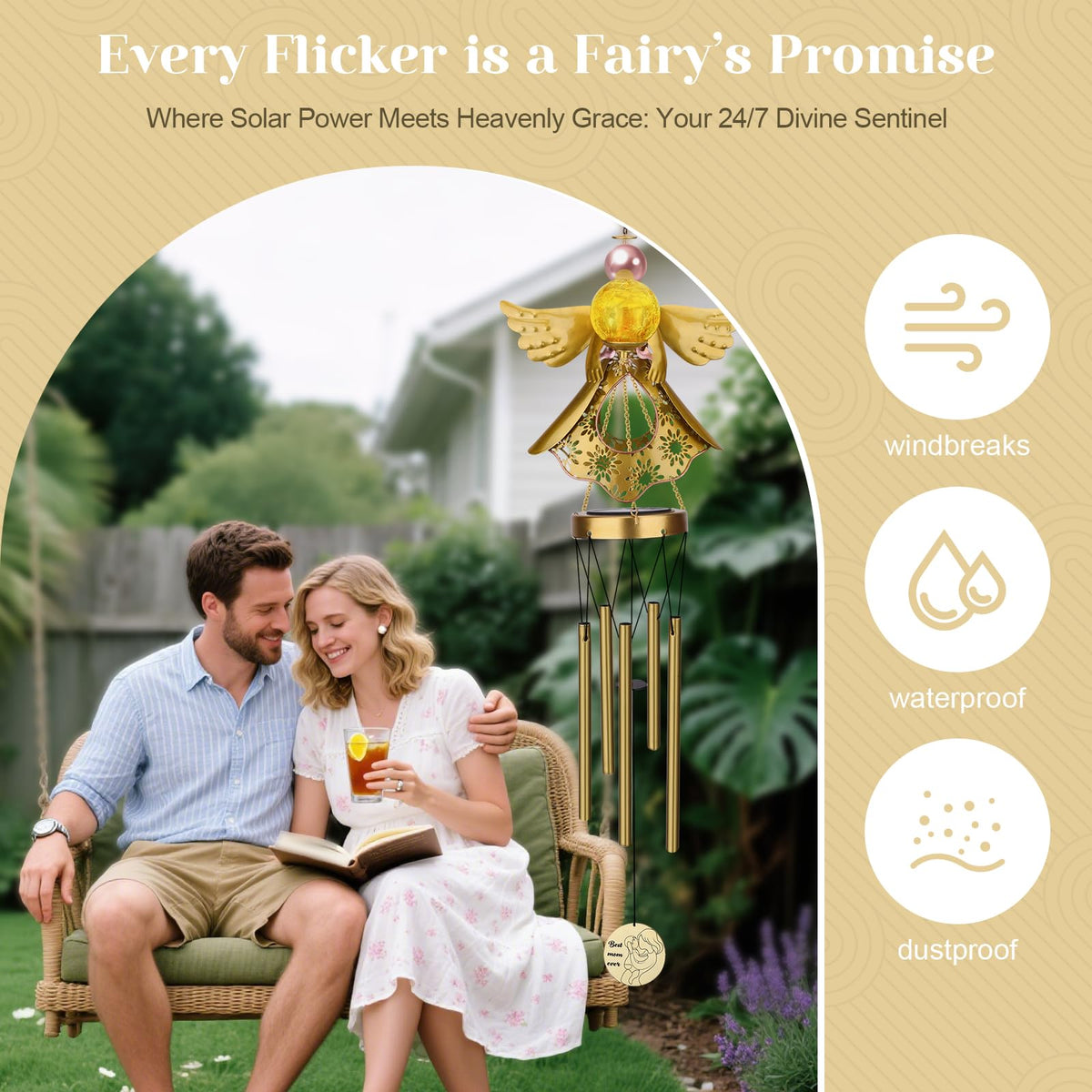 Easy to hang anywhere outdoors, from balcony to garden, for instant ambience.