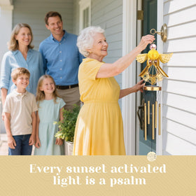 Durable metal and nylon rope keep the wind chime sturdy in all weather.
