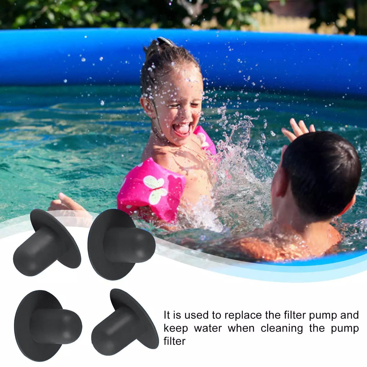 JYSILIYH Intex-compatible plug for pump strainer, prevents leaks during setup.